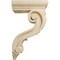 Ekena Millwork 4 1/4"W x 8"D x 13 1/4"H Holmdel Grapes & Vines Corbel, Rubberwood COR04X08X13HORW - alternate 2